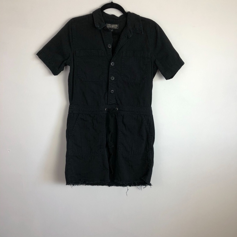 Lucky Brand short sleeve denim shirt dress size Sm